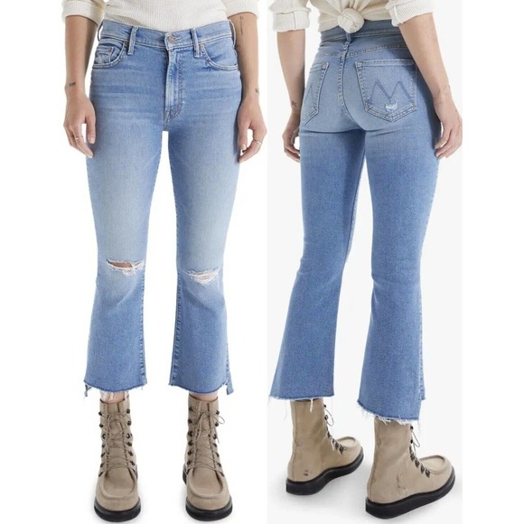 MOTHER WOMEN’S THE INSIDER CROP STEP FRAY JEANS THRILLING SHOT -  SZ - 28 - Picture 11 of 11